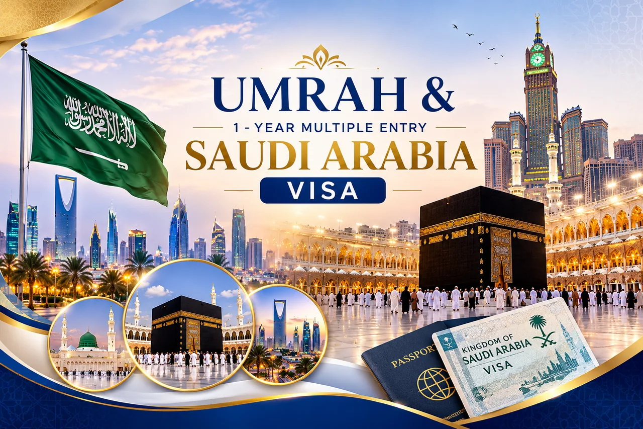 Umrah and Saudi Arabia 1-year multiple entry visa